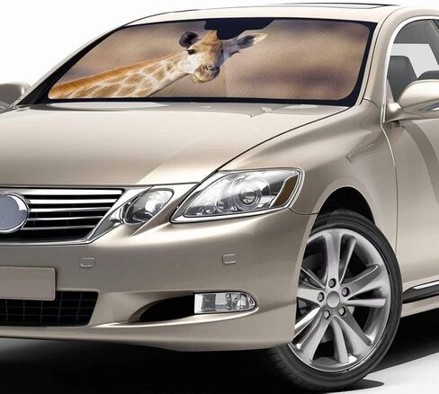 Dellukee Windshield Sunshade Cover قابلة للطي Auto Auto Car Sun Shade Shield Shield Sun Visor حصيرة لسيارة شاحنات سيارات الدفع الرباعي الفهد in Kuwait