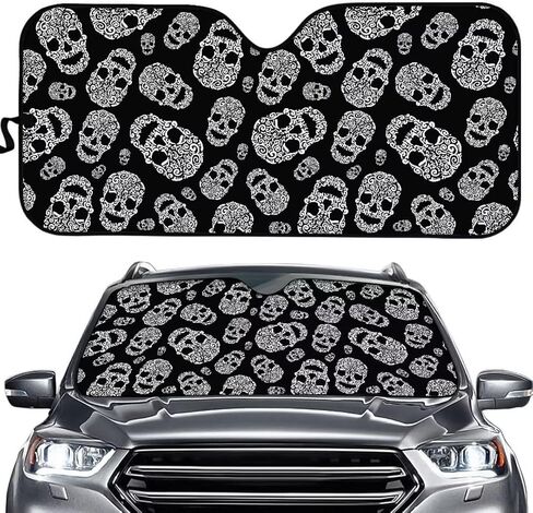 Dellukee Windshield Sunshade Cover قابلة للطي Auto Auto Car Sun Shade Shield Shield Sun Visor حصيرة لسيارة شاحنات سيارات الدفع الرباعي الفهد in Kuwait