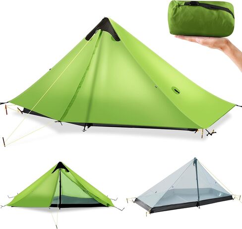 Ultralight Tent 3-Season Backpacking Tent 1 Person/2 Person Camping Tent, Outdoor Lightweight LanShan Camping Tent Shelter, Perfect for Camping, Trekking, Climbing, Hiking in Kuwait