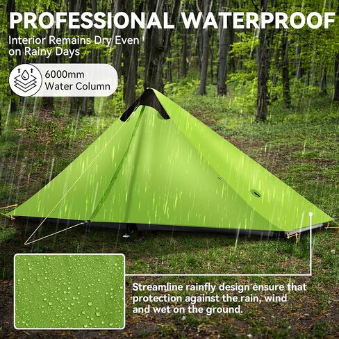 Ultralight Tent 3-Season Backpacking Tent 1 Person/2 Person Camping Tent, Outdoor Lightweight LanShan Camping Tent Shelter, Perfect for Camping, Trekking, Climbing, Hiking in Kuwait