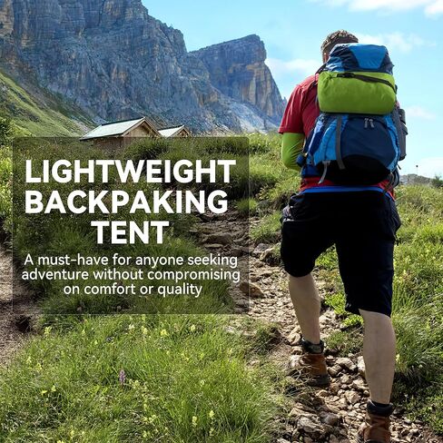 Ultralight Tent 3-Season Backpacking Tent 1 Person/2 Person Camping Tent, Outdoor Lightweight LanShan Camping Tent Shelter, Perfect for Camping, Trekking, Climbing, Hiking in Kuwait