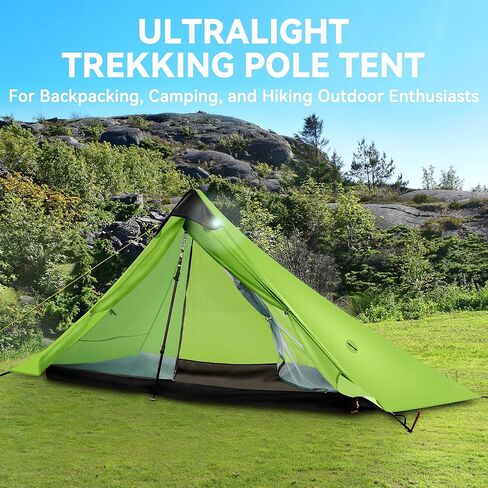 Ultralight Tent 3-Season Backpacking Tent 1 Person/2 Person Camping Tent, Outdoor Lightweight LanShan Camping Tent Shelter, Perfect for Camping, Trekking, Climbing, Hiking in Kuwait