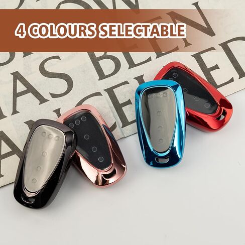 for Chevy TPU Key Fob Cover, Key Cover Compatible with 2024 2023 2022 2021 2020 Trax Equinox Malibu Camaro Cruze Traverse Spark Sonic Encore Volt Bolt, for Chevy Key Case Protector (Red) in Kuwait