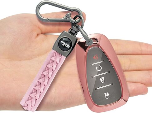 for Chevy TPU Key Fob Cover, Key Cover Compatible with 2024 2023 2022 2021 2020 Trax Equinox Malibu Camaro Cruze Traverse Spark Sonic Encore Volt Bolt, for Chevy Key Case Protector (Red) in Kuwait