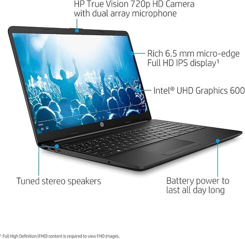 جهاز كمبيوتر محمول HP 14 بوصة لطلاب الجامعات ، وأجهزة الكمبيوتر المحمولة Ultral Light For Business ، Intel Celeron N4120 ، RAM 16GB + 320 جيجابايت تخزين (64 جيجابايت EMMC + 256 جيجابايت MSD) ، 1 سنة Office 365 ، White ، Windows 11 S in Saudi Arabia