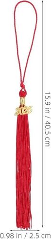 12Pcs 2025Graduation Cap Tassel,Graduation Party Decoration,Party Graduation Gold Tassels,broochAcademicGraduation CeremoniesMulti-Color Tassel Charm (red) in Saudi Arabia
