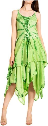 Sakkas Annabella Corset Bodice Handkerchief Hem Dress in Saudi Arabia