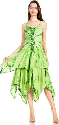Sakkas Annabella Corset Bodice Handkerchief Hem Dress in Saudi Arabia