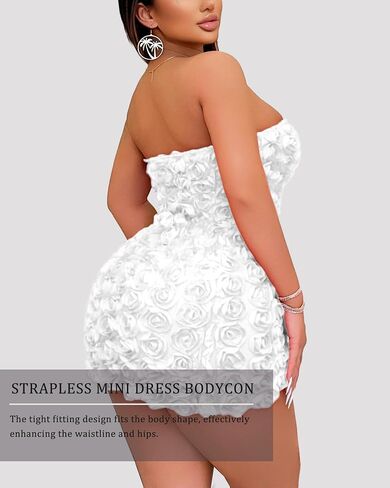 Strapless Tube Dress Tube Dresses for Women 2025 Party Mini Club Going Out Short Dresses Sexy Vacation Outfits in Saudi Arabia