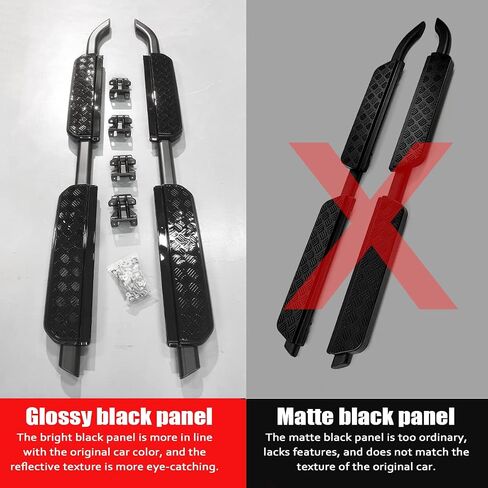 2pcs Side Step fit for Land Rover Defender 110 130 2020-2025 L663 4door Running Board Pedal Rail Board (Glossy Black Vintage Style) in Saudi Arabia