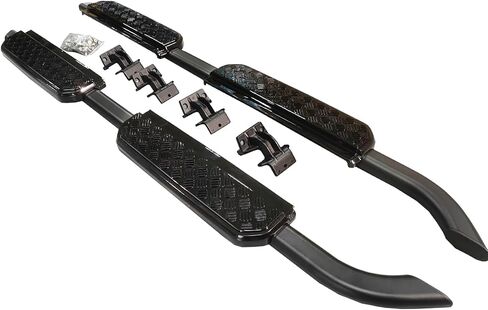 2pcs Side Step fit for Land Rover Defender 110 130 2020-2025 L663 4door Running Board Pedal Rail Board (Glossy Black Vintage Style) in Saudi Arabia