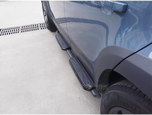 2pcs Side Step fit for Land Rover Defender 110 130 2020-2025 L663 4door Running Board Pedal Rail Board (Glossy Black Vintage Style) in Saudi Arabia