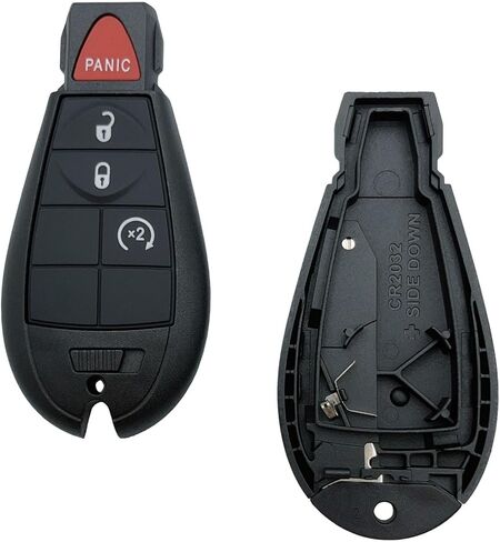 Replacement Remote Car Key Fob Cover Case fit for Jeep Grand Cherokee Dodge Durango Grand Caravan Journey Ram 1500 2500 3500 Chrysler Town Country Keyless Entry Key Fob Shell (3 Button) in Kuwait
