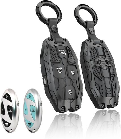 غطاء فوب المفتاح الثقيل لـ Hyundai ، إكسسوارات حامية Cey Fob Case التي تناسب Hyundai Sonata Santa Fe Tucson Kona Grandeur Ioniq 6 (7 Buttton-Black) in Kuwait