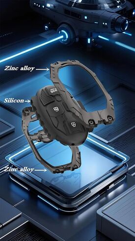 غطاء فوب المفتاح الثقيل لـ Hyundai ، إكسسوارات حامية Cey Fob Case التي تناسب Hyundai Sonata Santa Fe Tucson Kona Grandeur Ioniq 6 (7 Buttton-Black) in Kuwait
