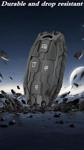 غطاء فوب المفتاح الثقيل لـ Hyundai ، إكسسوارات حامية Cey Fob Case التي تناسب Hyundai Sonata Santa Fe Tucson Kona Grandeur Ioniq 6 (7 Buttton-Black) in Kuwait