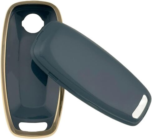 Silicone Rubber Key Fob Cover Compatible with Nissan Pathfinder Rogue (5 Buttons/TPU, Black Green) in Saudi Arabia