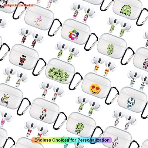 RockMax Glow-in-The-Dark AirPods 4 Case 2024, Spooky Air Pod 4 Case Skin Set, Unique Light-Up Funda para AirPods 4, Cool AirPod Cover with Keychain, Effortless MagSafe in Saudi Arabia