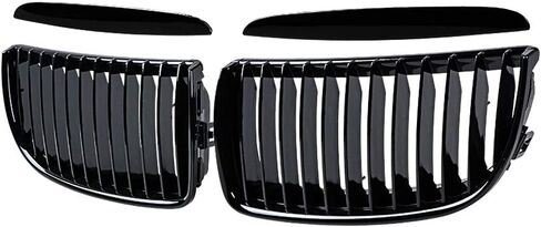 متوافق مع BMW 2005-2008 E90 E91 Pre-facelift 4 Door 320i 323i 325i 325xi 328i 328xi مجموعة من 2pcs الشواية الكلى الأمامية الشواية in Kuwait