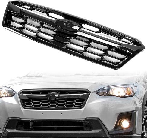 HECASA الأمامي العلوي الشبكة ASSY متوافقة مع 2018-2020 Subaru Crosstrek استبدال 91123FL170 91123FL121 المبرد المصد شواء أعلى أسود لامع in Saudi Arabia