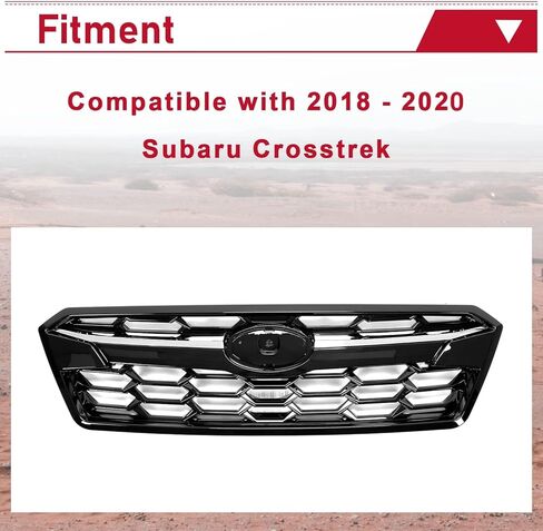 HECASA الأمامي العلوي الشبكة ASSY متوافقة مع 2018-2020 Subaru Crosstrek استبدال 91123FL170 91123FL121 المبرد المصد شواء أعلى أسود لامع in Saudi Arabia
