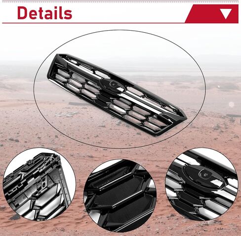 HECASA الأمامي العلوي الشبكة ASSY متوافقة مع 2018-2020 Subaru Crosstrek استبدال 91123FL170 91123FL121 المبرد المصد شواء أعلى أسود لامع in Saudi Arabia
