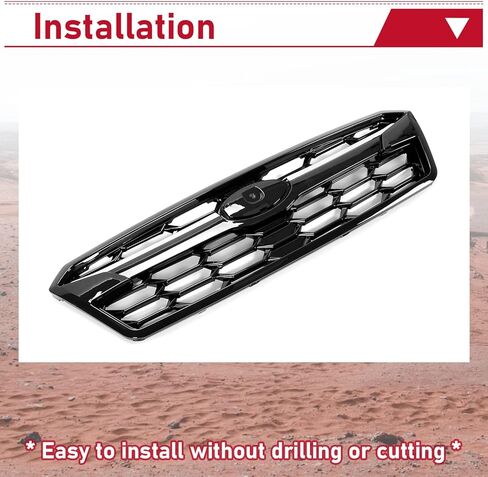 HECASA الأمامي العلوي الشبكة ASSY متوافقة مع 2018-2020 Subaru Crosstrek استبدال 91123FL170 91123FL121 المبرد المصد شواء أعلى أسود لامع in Saudi Arabia