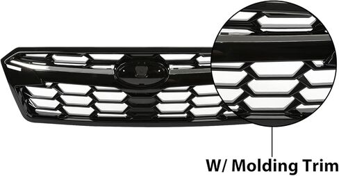 HECASA الأمامي العلوي الشبكة ASSY متوافقة مع 2018-2020 Subaru Crosstrek استبدال 91123FL170 91123FL121 المبرد المصد شواء أعلى أسود لامع in Saudi Arabia