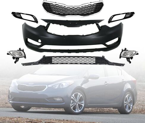 yhb الكامل الأمامي مصببة مصبوب مصباح w/ضباب لعام 2014-2016 Kia forte ex lx build in Kuwait