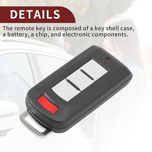 Keyless Entry Remote for Mitsubishi Outlander 2008-2020 315Mhz OUC644M-KEY-N 3 Button Reusable | Control Replacement Car Key Fob 1 Pcs in Saudi Arabia