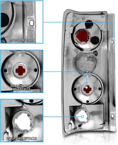 amerilite for 1985-2005 Chevy Astro | GMC Safari Van Chrome Euro Peardarket Halogen Light in Saudi Arabia