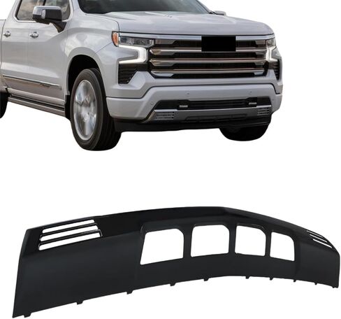 Lower Front Bumper Valance Skid Plate Black with Hole Replacement for Silverado 1500 2022-2023 in Saudi Arabia