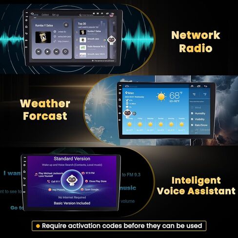 Hikity 4+64G Car Radio Stereo for Kia Optima K5 2013-2015 Radio with 9 Inch Touch Screen, Carplay/Android Auto GPS Navigation/Mirror Link/Hi-Fi/Bluetooth+AHD Backup Camera in Kuwait