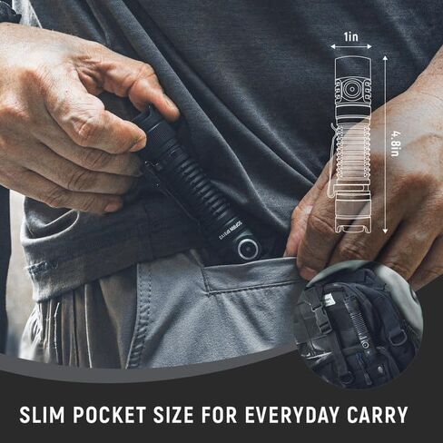 Sofirn SP31 V3.0 Pocket Pocket المصباح القابل لإعادة شحنه ، 1200 مصباح يدوي تكتيكي مرتفع مع LED قوي ، مفاتيح مزدوجة ودائرة تيار ثابتة للمنزل ، الطوارئ ، الخدمة الشاقة (519A / أخضر) in Kuwait