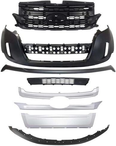 Edge Front Bumper Cover Kit Fits 2011 2012 2013 2014 Fo-rd Edge SE, SEL, Limited, Sport W/Upper Grille Grill & Lower Molding Trim - Full Body Set in Saudi Arabia