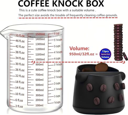 قهوة القهوة قهوة قهوة إسبريسو مربع القهوة أراضي الحاوية التخلص من بار قابلية للضربة القابلة للإزالة وقاعدة مطاطية غير قابلة للانزلاق الإسبانو الإسبريسو آلية 1BARISTA CLOTH 1KNOCK BOX بني JDHAVMOS in Kuwait