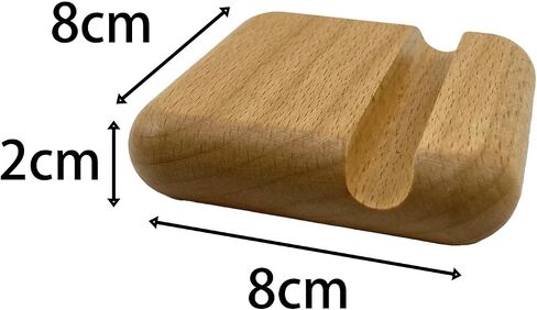 Rose Wood Phone Stand, Double Slot, 2 x 8 x 8 cm in Saudi Arabia