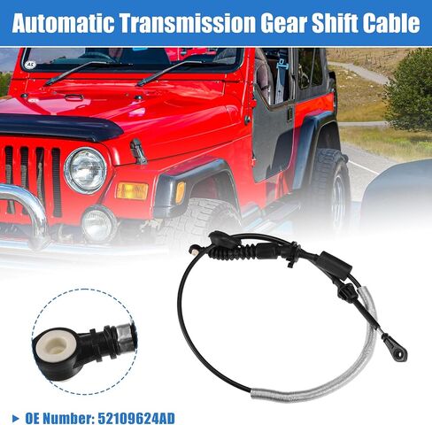 X AUTOHAUX Automatic Transmission Gear Shift Cable No.52109624AD Fit for Jeep Wrangler TJ 2003 2004 2005 2006 in Saudi Arabia