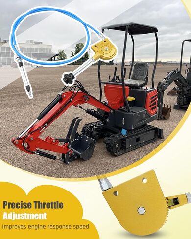 Universal Throttle Cable Kit for Excavators and Mixers Replacement Parts, 2m in Saudi Arabia