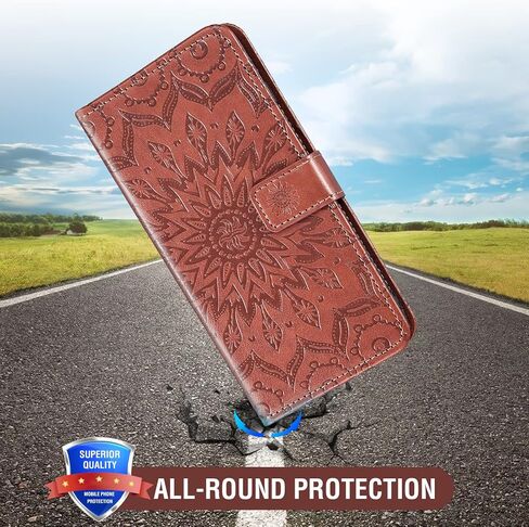 Phone Case for Moto G Stylus 2021 Wallet Cases with Tempered Glass Screen Protector and Sunflower Leather Slim Flip Cover Card Holder Stand Cell Accessories Motorola GStylus xt2115dl Women Men Gray in Kuwait