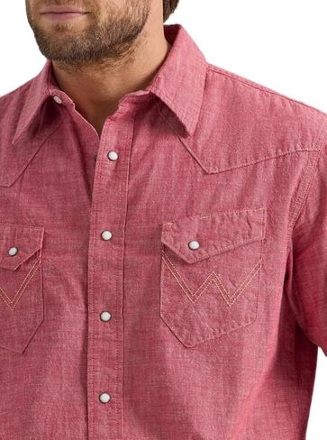 Wrangler Men's Vintage Western Snap Shirt-112360099 in Saudi Arabia