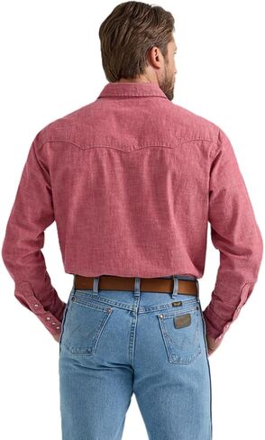 Wrangler Men's Vintage Western Snap Shirt-112360099 in Saudi Arabia