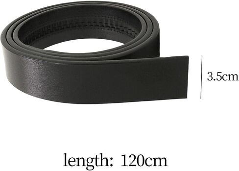 Men Ratchet Belt Replacement Strap Only PU Leather Belt Free Buckle Holeless Belt Adjustable in Kuwait