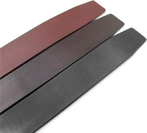Men Ratchet Belt Replacement Strap Only PU Leather Belt Free Buckle Holeless Belt Adjustable in Kuwait