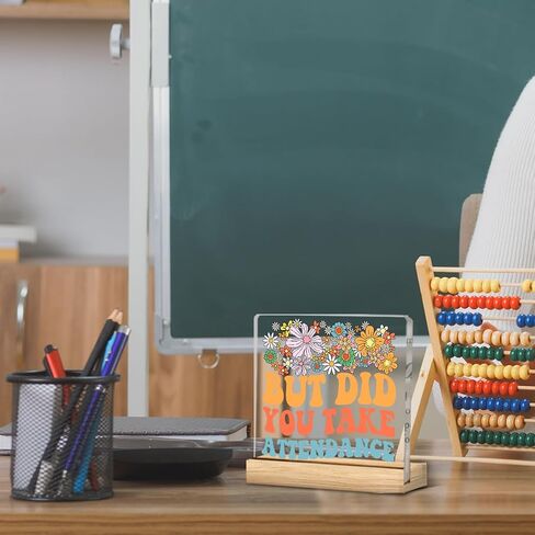 معلم مضحك مكتب ديكور ديكور المدرسي الأمين هدايا للنساء ، ولكن هل أخذت حضور علامة لوحة المكتب الأكريليك لزينة مكتب المدرسة in Kuwait
