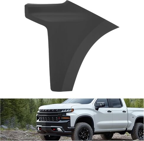 امتداد كاب كاب في Kuafu الأمامي المتوافق مع 2019-2022 استبدال Chevy Silverado 1500 لـ 84658018 GM1017110 Matte Black Paint Plant Side in Saudi Arabia