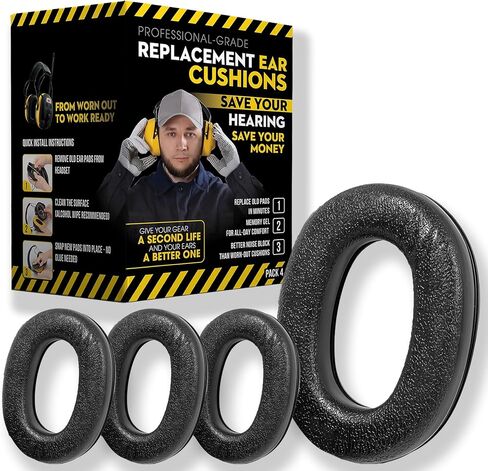 Silicone Gel for 3M WorkTunes Ear Pads Headphones Connect Hearing Protection with Noise Cancelling Radio Ear Muffs AM/FM Bluetooth Headset Protective Earmuffs Shooting Ear Protection Mowing in Saudi Arabia