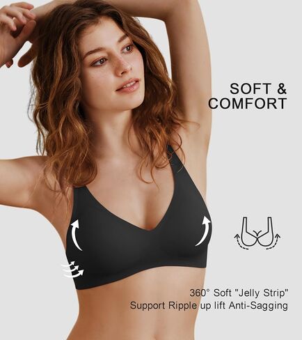 DeAngelmon Deep v bra for Women No Intelderwire Wireless Bras Light Light Lift Bralettes Comple in Kuwait