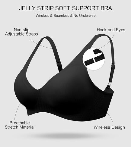 DeAngelmon Deep v bra for Women No Intelderwire Wireless Bras Light Light Lift Bralettes Comple in Kuwait