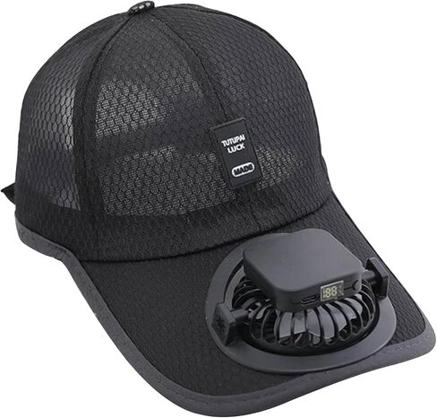 Adults Mesh Baseball Cap Fishing Beach Hats with Solar Fan, Summer UV Protection Sun Hat, Solar Powered/USB Charging Sunhat in Kuwait